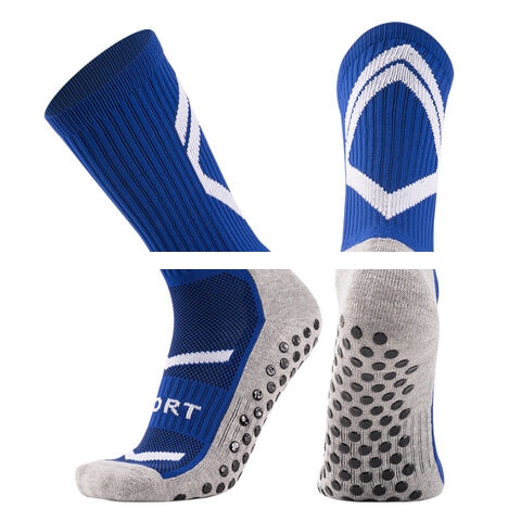 Football Grip Socks Adhesive Non slip Sport Socks Thick Towel Bottom Crew Fitness Custom Logo Socks
