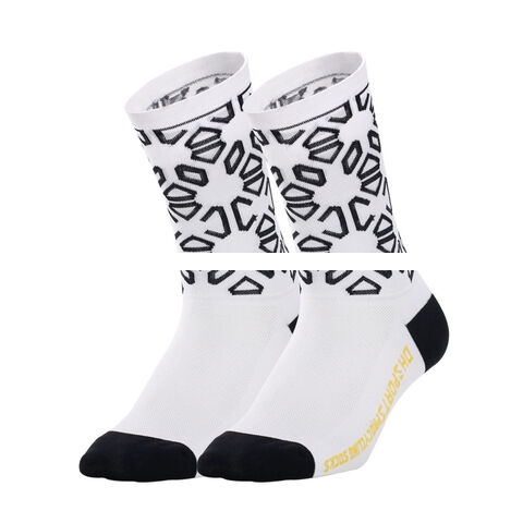 Factory Support Professional Sustainability Cotton Crew Custom Logo Design Cycling Compression Sports Socks