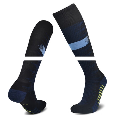 Long Football Socks Training Sports Cushion Soccer Socks Sporty Breathable Stockings Fashionable Style Free Size