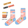 Custom High Quality OEM Jacquard Pattern Cotton Crew Socks Socks With Your Label Sock Manufacturers