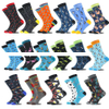 Men s New Cotton Fashionable and Personalized Mid length Contrast Color Cotton Socks