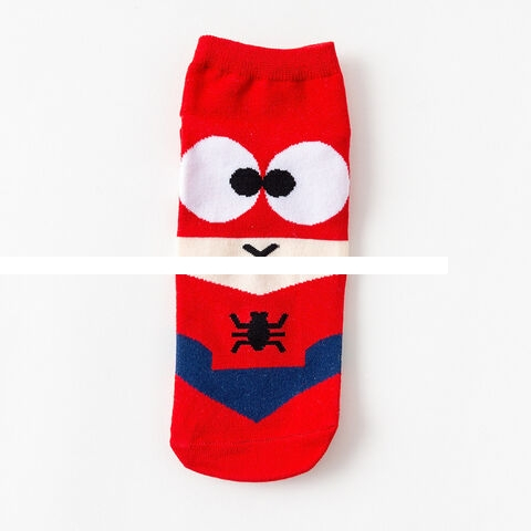 Men s cartoon cute Superman shallow mouth invisible socks