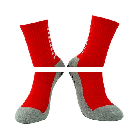 Wholesale price Big sale Non Slip men s Sport Socks Anti Slip Custom Buck Crew White SockBasketball Socks