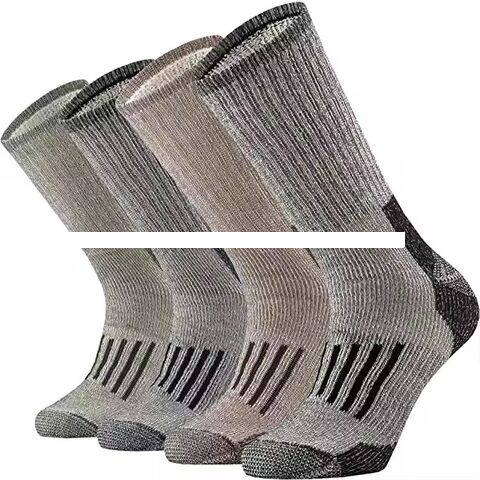 Custom Logo Winter Wool Yarn Socks Men Women Cashmere Warm Long Crew Merino Sox Unisex Outdoor Hiking Design Wholesale