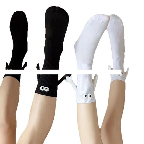 Fun Magnetic Hand Grip Cute Socks for Men Women D Doll Couple Crazy Silly Socks Novelty Birthday Gift Magnetic Socks