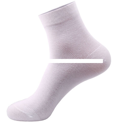Simple Men s Mesh Summer Socks Breathable Non slip Solid Color Custom Socks Thin Crew Socks