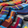 Customized Bamboo Business Man Socks Wholesale Happy Color Geometric 100 Bamboo Dress Crew Socks for Men
