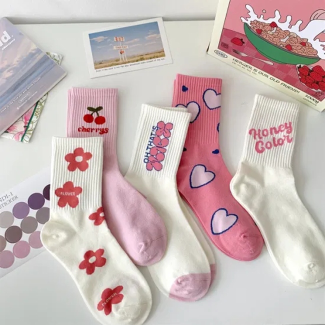 100% Cotton Custom Solid Crew Socks Business in Stock Breathable Socks