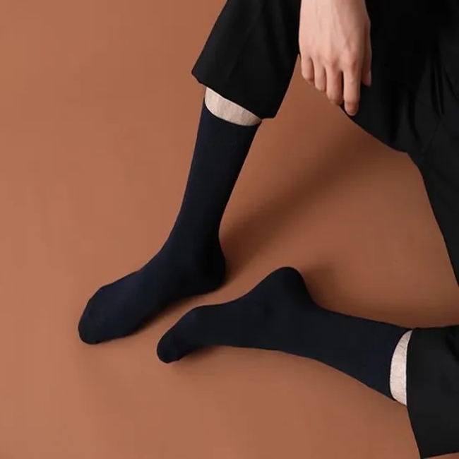 Mens Mercerised Cotton Crew Business Sock