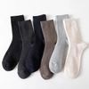 High Quality Classic Business Black and White Solid Color Unisex Crew Socks Custom Logo Men Sport Socks 100% Cotton