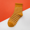 Autumn and Winter New Socks Women′s MID-Calf Socks College Style Cotton Striped Women′s Socks