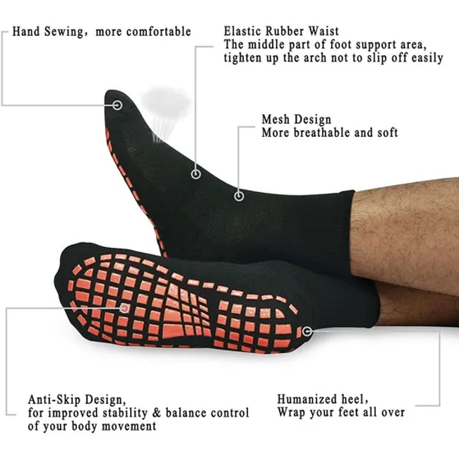 Customise Wholesale Adult Women Non-Slip Jump Training Custom Grip Kids Anti Slip Park Trampoline Sock for Trampoline