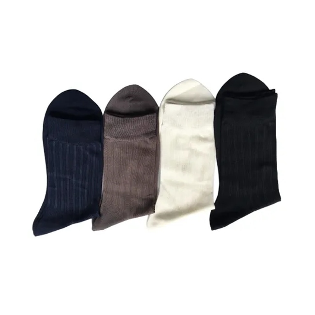Antibacterial Soft Breathable High Elastic Mercerized Cotton Value Business Men Ankle Crew Socks