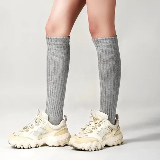 Wholesale Soft Extra Long Scrunch Knee High Sock Bulk Slouch Socks for Women
