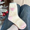 Winter Aussie Pink Socks Women′s MID-Calf Socks Thickened Padded Warm Cute Cartoon Winter Stacked Socks