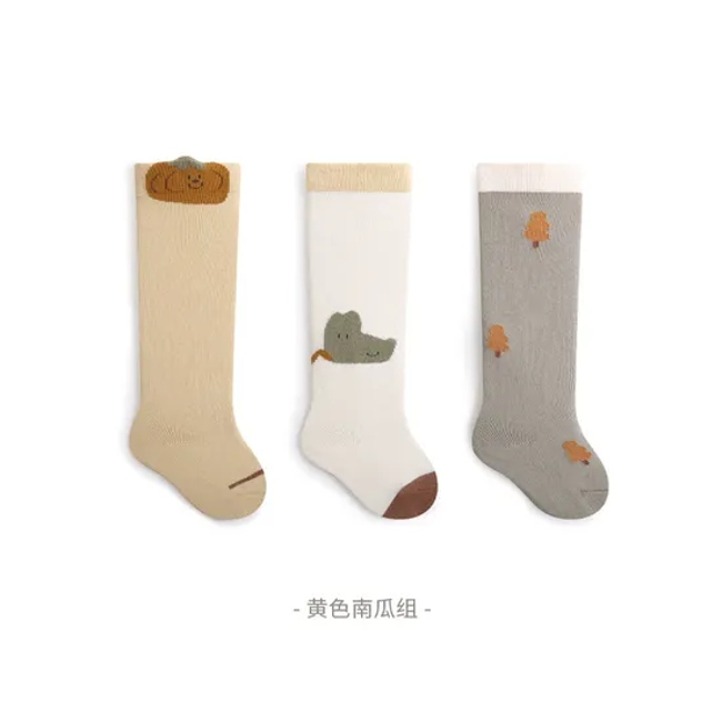 Autumn Newborn Baby Socks Loose Toe Boneless Leg High Cotton Socks Baby Long Socks