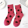Rainbow Polka DOT MID-Calf Socks Girls Casual Japanese Big Polka DOT Sweat Socks Vintage Modern Girls MID-Calf Socks
