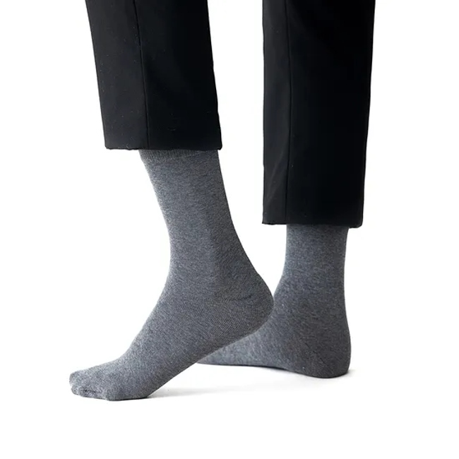 Classic Grey Men′s Cotton Socks Men Dress Official Socks Business Socks