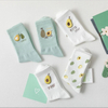 Ladies Cotton Socks Summer Green Fruit MID Calf Cute Socks