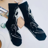 OEM Custom Colors Logo Packaging Business Classic Black Mens Gentleman Casual Bamboo Crew Toe Socks