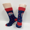 Custom Branded Paper Tag Business Mens Socks Funny Music Patterned Black Tube Socks