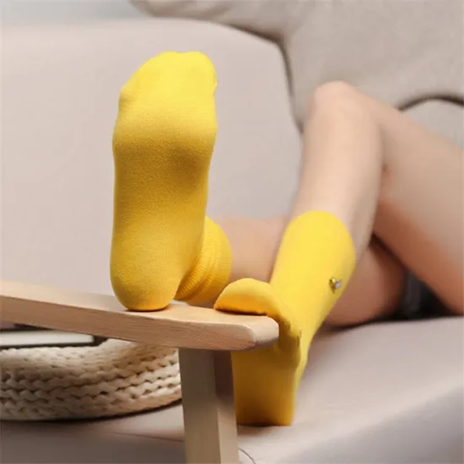 Fall and Winter Feather Yarn Cartoon Three-Dimensional Cotton MID-Tube Women′s Socks