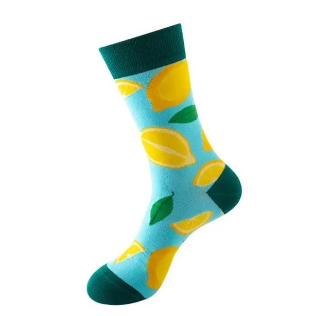 Custom Wholesale Plain Knit Men Business Socks Fashion Happy Crew Man Cotton Socks