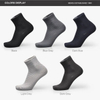 Solid Color Double-Needle Men′s MID-Tube Business Sports Socks