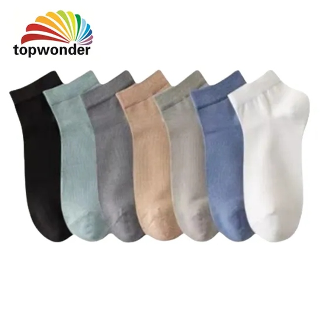 Wholesale and Customize Plain Single Color Summer Sock, Commercial Sock, Business Sock, Ankle Sock in Many Colors, Sizes and Material