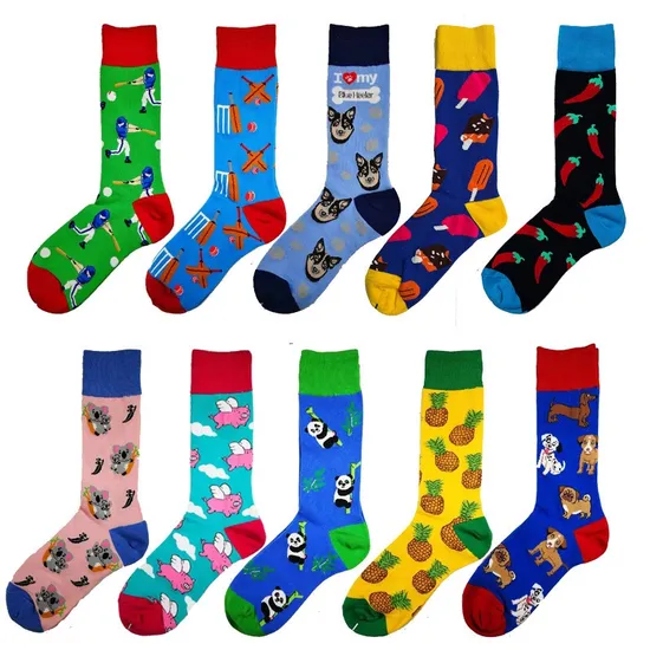 Customs Design Men Happy Cotton Socks Manufacturer