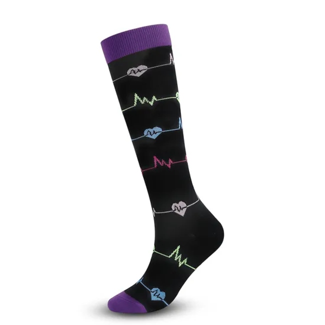 Xianghui Women Running 15-20 Mmhg Sport Knee High Custom Logo Compression Socks