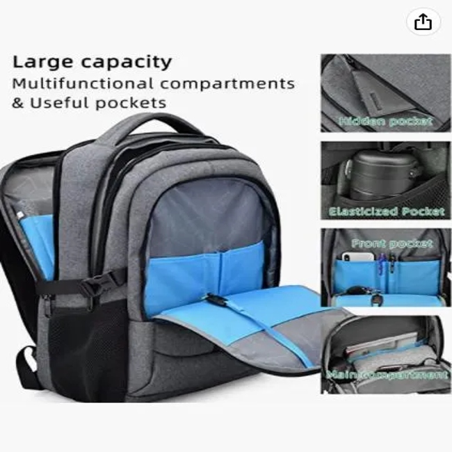 Laptop Backpack College Student Bookbag Business Travel Computer Bag Waterproof