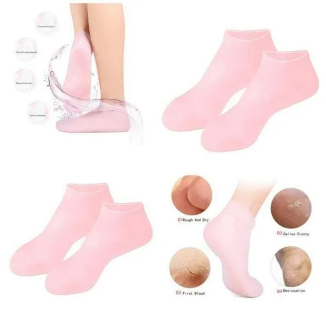 Silicone Moisturizing Socks, Foot Therapy Silicone Socks, Dry Cracked Foot Silicone Moisturizing Socks, Foot Care After Foot Therapy