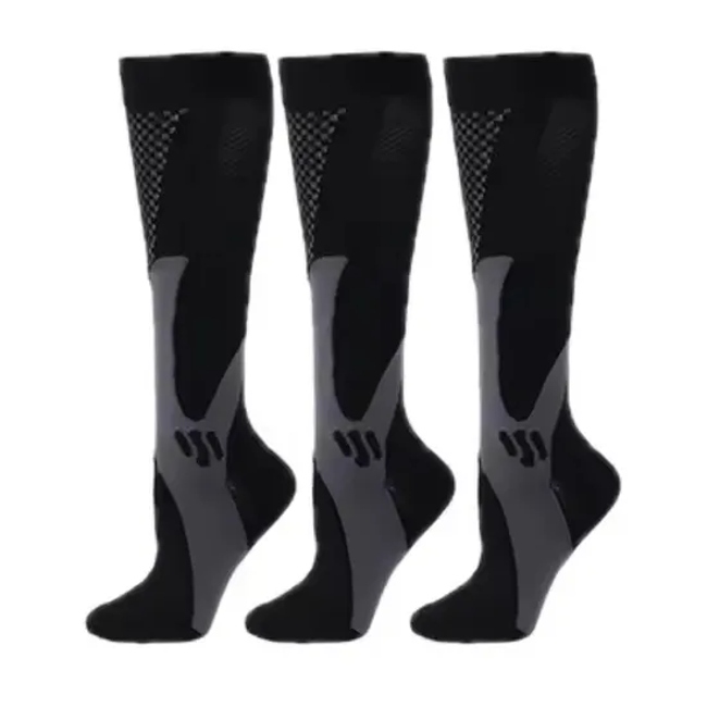 Nylon Compression Sports Stockings Women Exercise Stretch Brace Mens Cycling Pressure Socks