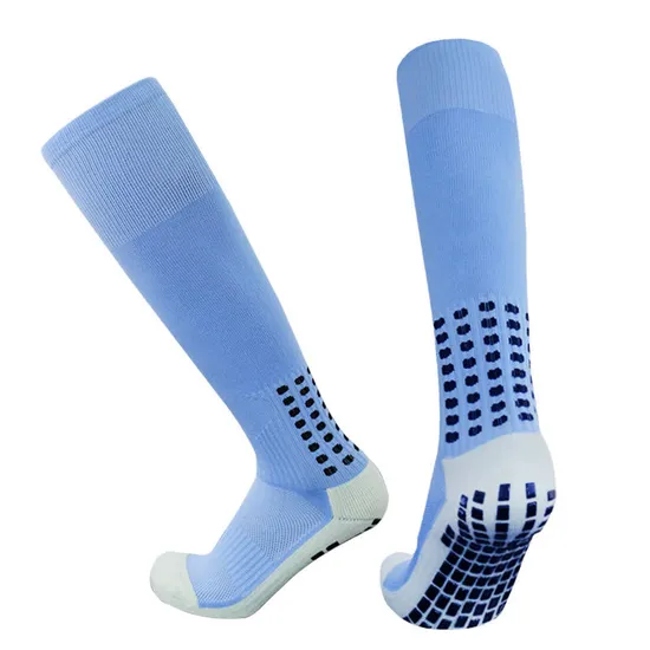 Breathable High Quality Unisex Knee High Compression Football Grip Socks Custom Logo Sport Soccer Socks