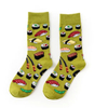 Customized Wholeseller Fashion Winter Spring Summer Men Women Unisex Cotton Branded Eggs Icecream Avocado Jacquard Crew Socks