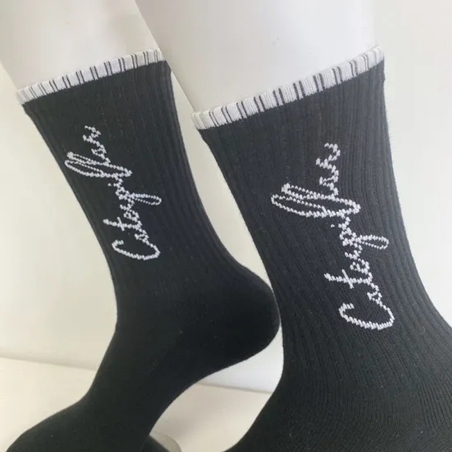 Unisex Man Compression Wave Point Basketball Crew Sock Sports Sock