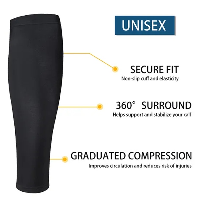 Customized Logo OEM ODM Leg Sleeve Running Sports Socks Shin Splint Outdoor Exercise Calf Compression Sleeve