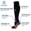 Enerup Copper Nylon Spandex Moisture-Wicking Reinforced Toe Ankle Brace Sport Knee High Compression Socks