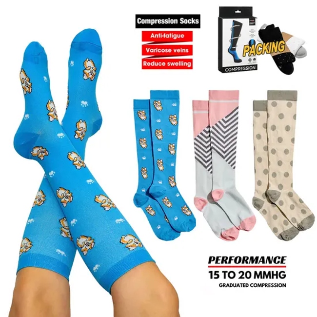 Professional Compression Socks Custom Medical Running Compression 20-30mmhg Socks