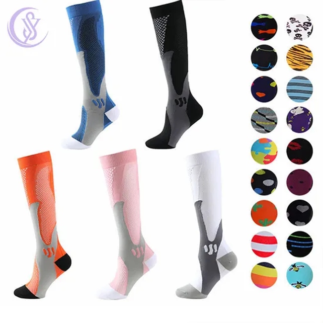 Wholesale Professional Outdoor Sports Running Fashion Compression Socks Long Tube