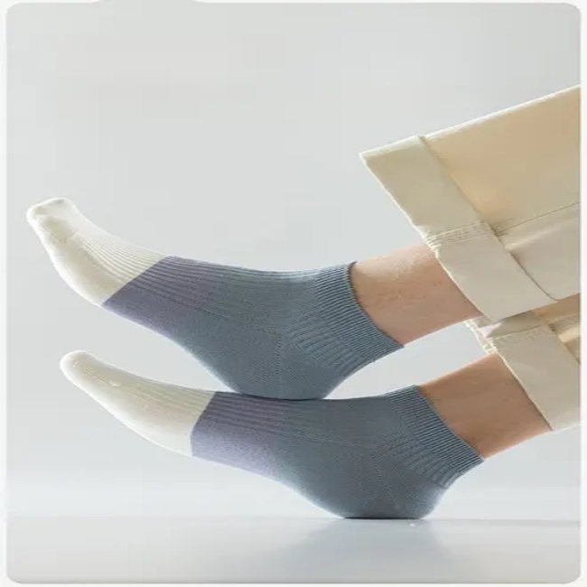 Plaid Print Soft Fleece Mixed Color Short Socks