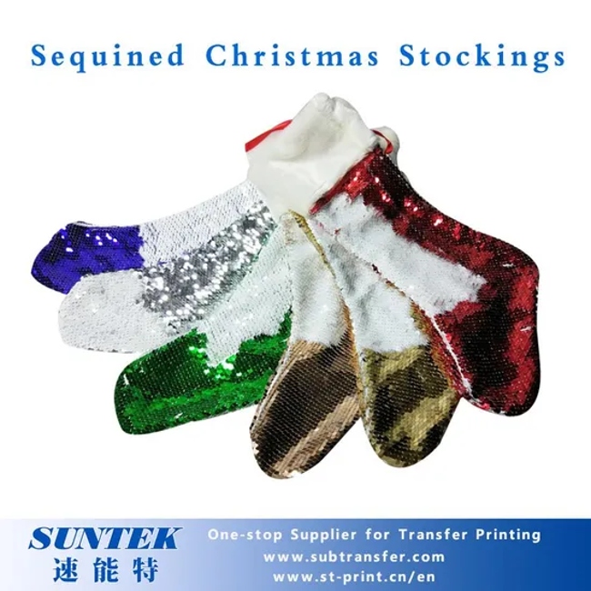 Sublimation Mermaid Sequin Flip Christmas Socks