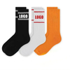 Packaging Designer Sweat-Absorbent Logo Cotton Crew Brand Luxury Compression Unisex Soft Athletic Cushion Sporty Women Men Custom Socks