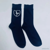 Custom Logo 100% Cotton Double Needle Solid Comfortable Mens Dress Crew Socks