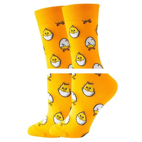 High Quality Unisex Printed Hosiery Women s Cotton Blend Casual Graphic Crew Socks Customized Logo Direct Factory Daily