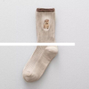 New style high quality women embroidery cartoon cute bear socks women s cotton socks