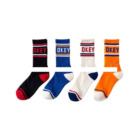 Cheap Price Durable High quality Personality Cozy Warm Hip Hop Street Style Custom Letter Socks logo Ribbed Crew socks