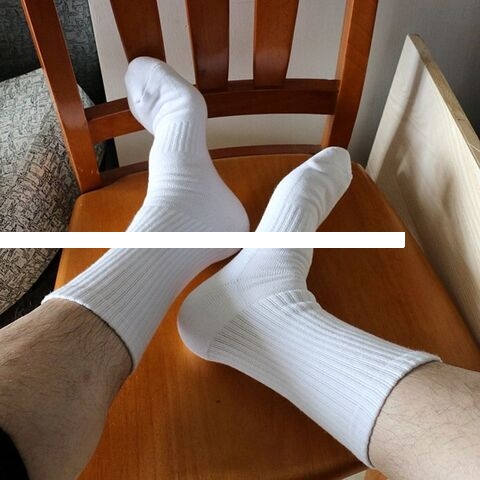 Wholesale Men s Cotton Sports Socks White Black Performance Towel Cushion Crew Socks