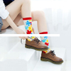 Professional custom jacquard logo N combed cotton unisex casual crew socks high quality breathable comfort deodorant man socks